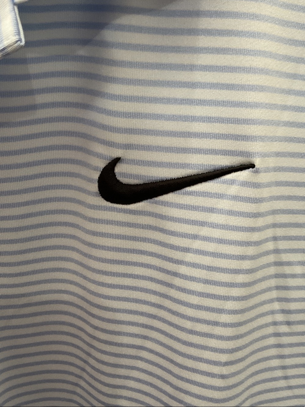 Nike Light Blue Thin-Striped Performance Polo NWOT - Picture 3 of 6